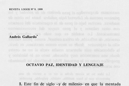 Octavio Paz, identidad y lenguaje