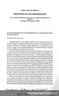 Discurso de incorporación