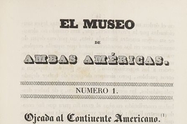 Ojeada al continente americano. Introducción