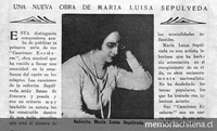 Una nueva obra de María Luisa Sepúlveda