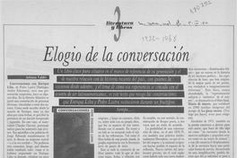 Elogio de la conversación