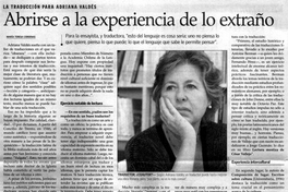 Abrirse a la experiencia de lo extraño