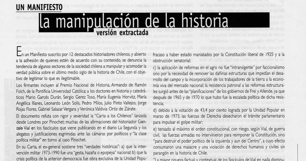 La manipulación de la historia