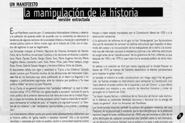 La manipulación de la historia