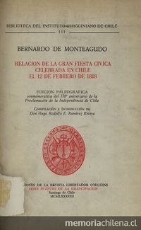 Relación de la Gran Fiesta Cívica celebrada en Chile el 12 de febrero de 1818