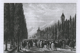 La cañada de la Alameda, paseo público de Santiago, 1828