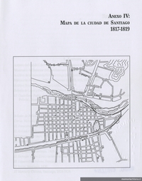 Mapa de la ciudad de Santiago, 1817-1819