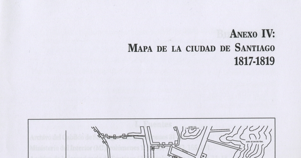 Mapa de la ciudad de Santiago, 1817-1819