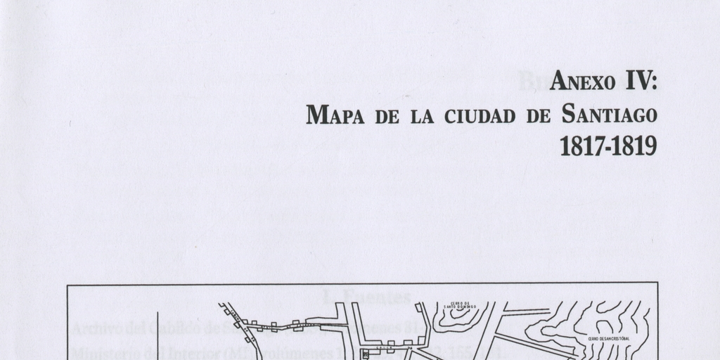 Mapa de la ciudad de Santiago, 1817-1819