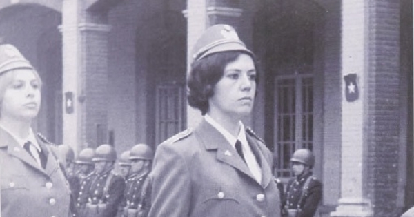 Ximena Blanco, enfermera de guerra. Santiago, hacia 1970