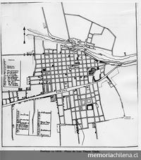 Plano de Santiago en 1810