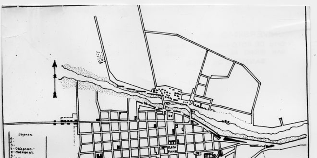 Plano de Santiago en 1810