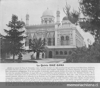 Palacio y Quinta Díaz Gana obra del arquitecto Teodoro Burchard