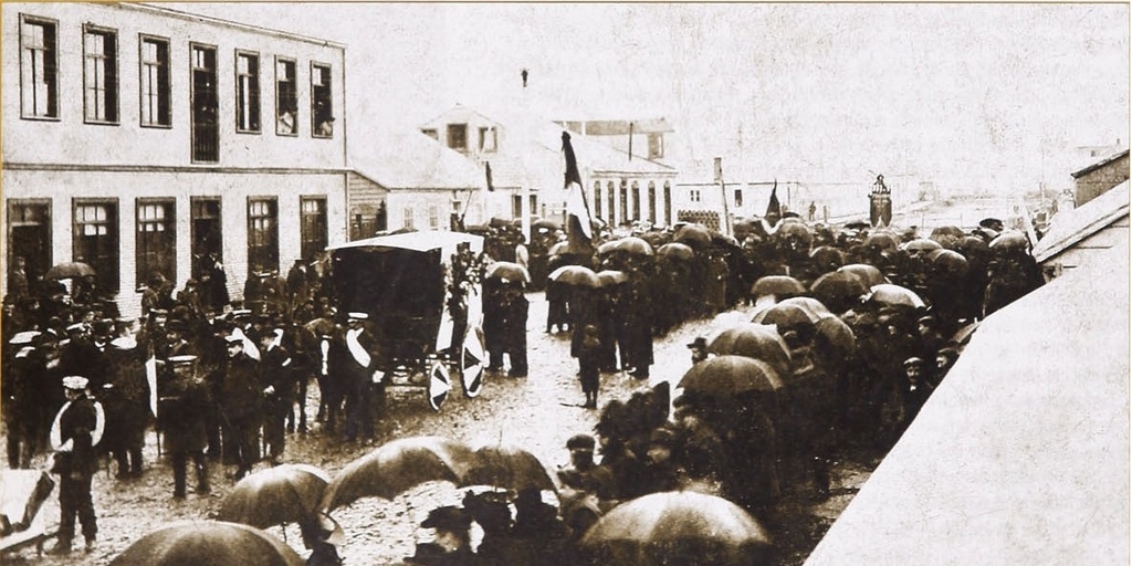 Funerales de don Vittorio Cuccini. Punta Arenas, 1906