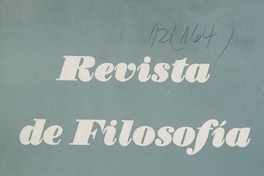 Revista de filosofía: v.4, no. 1-3, abril a diciembre de 1957