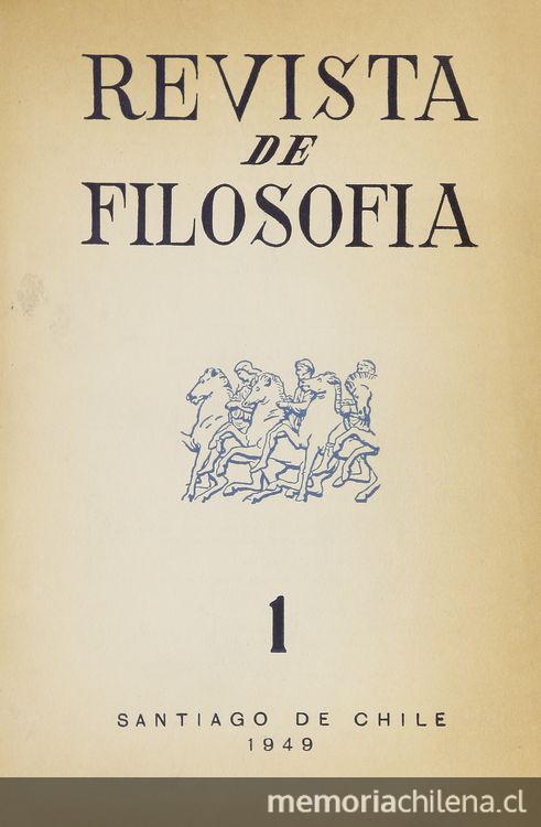 Revista de filosofía v.1:no.1 (1949:ago.)