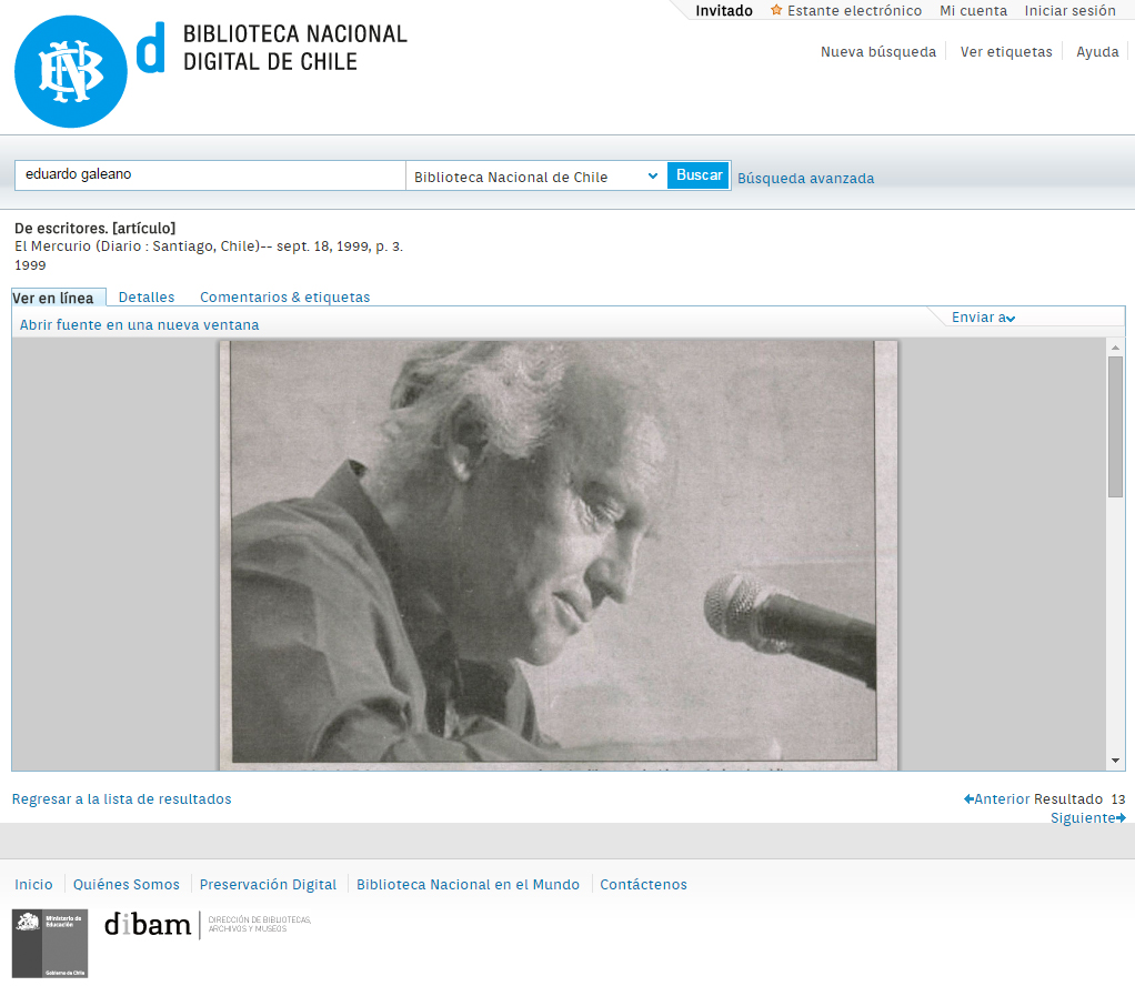 Galeano en BNd Galeano en BNd
