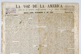  La Voz de la América : organo político de las repúblicas hispano-americanas y de las Antillas españolas