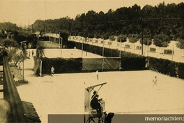 Vista del International Sporting Club (International Tennis Club) de Santiago, 1923