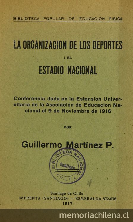  La organización de los deportes i el Estadio nacional