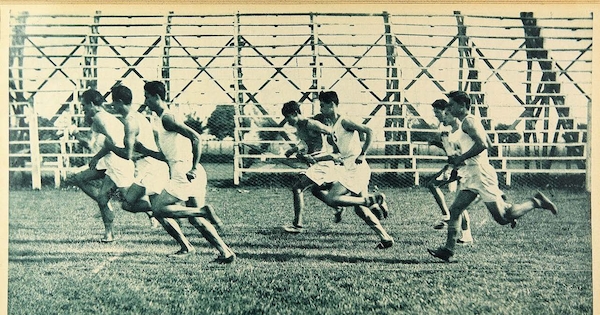 Eliminatoria de atletismo en los Campos de Sports de Ñuñoa, 1928
