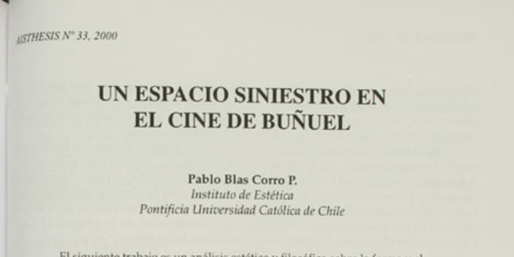 Un espacio siniestro en el cine de Buñuel