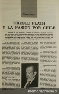 Oreste Plath y la pasión por Chile