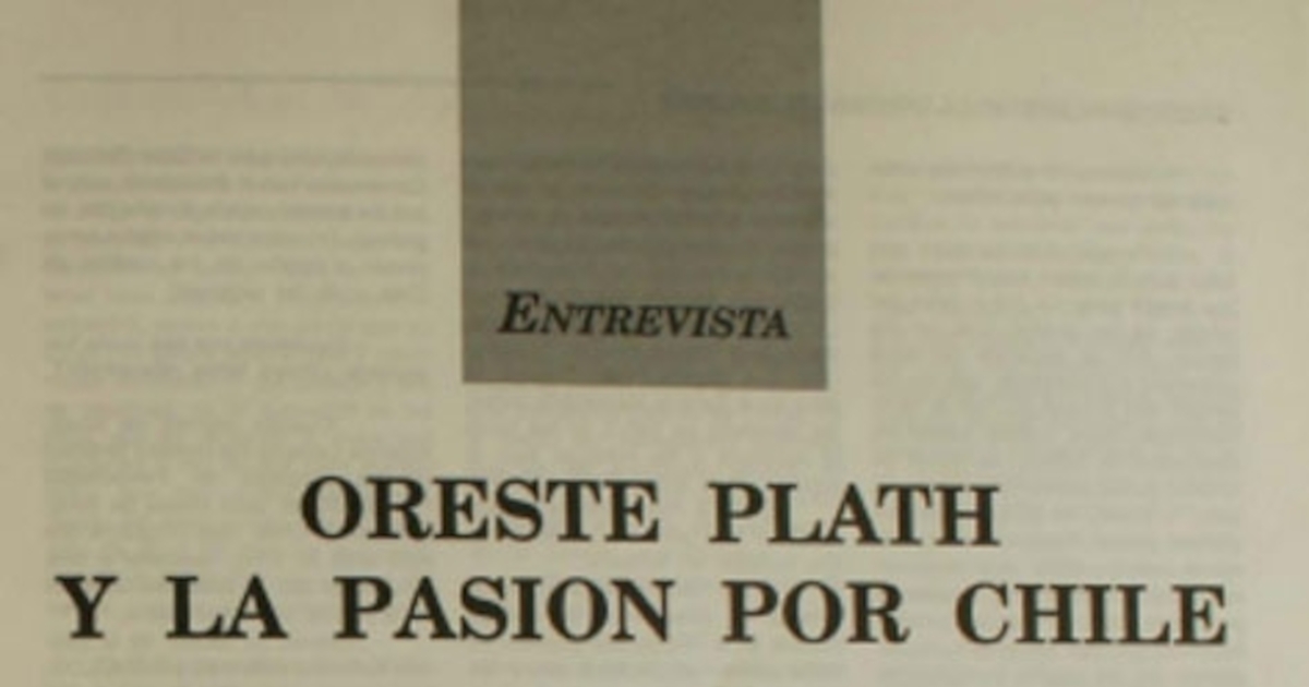 Oreste Plath y la pasión por Chile