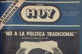  Portada Chile hoy, año 1, número 5, agosto 1972