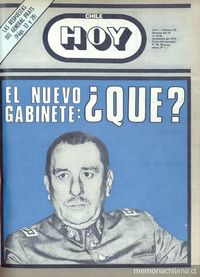  Portada Chile hoy, año 1, número 22, octubre 1972