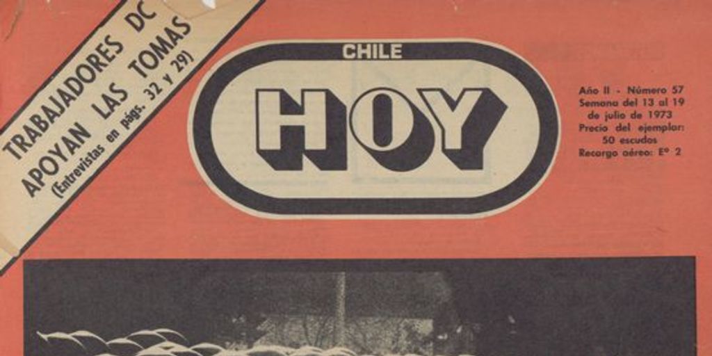  Portada Chile hoy, año 2, número 57, julio 1973