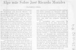 Algo más sobre José Ricardo Morales