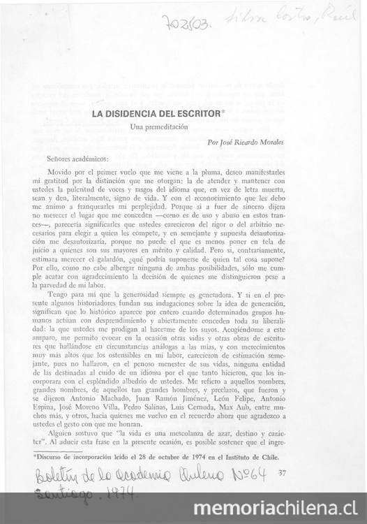 La disidencia del escritor