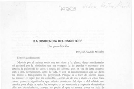 La disidencia del escritor