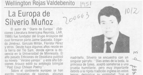 La Europa de Silverio Muñoz