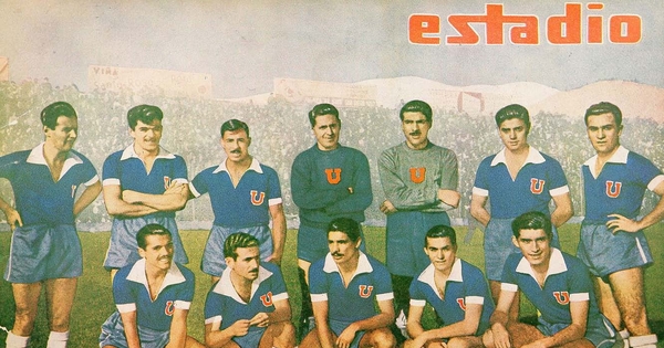 Equipo de Universidad de Chile 1949 Estadio. Santiago : [s.n.], 1941-1982, nº 318, (18 jun. 1949), contraportada