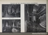"Gran hall del palacio de Eduardo Salas", En Jorge Walton, Vistas de Chile, Santiago, Impr. Barcelona, 1915