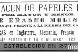 Aviso "Gran almacenes de papeles pintados", Anuario Prado Martínez, 1904-1905, p.147.