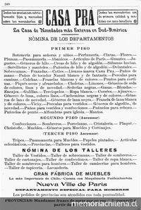 Aviso "Casa Pra", Anuario Prado Martínez, 1904-1905, p.240
