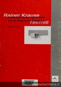  Rainer Krause :instalaciones minímas en el espacio público 1997/98