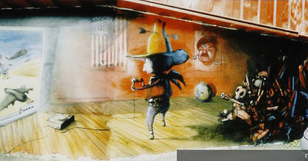 Graffiti en calle Virreinato con Vicuña Mackenna, 2003