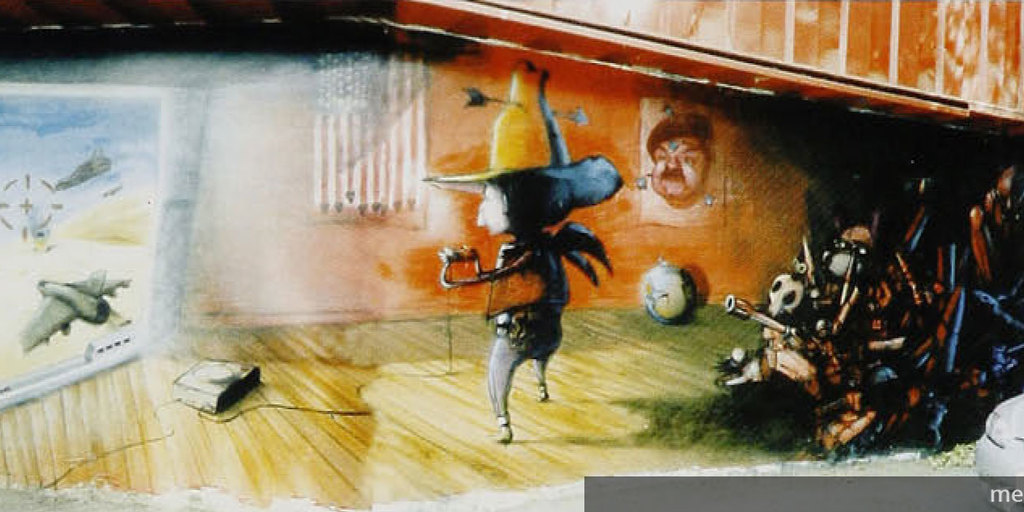 Graffiti en calle Virreinato con Vicuña Mackenna, 2003