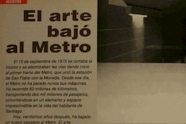 El arte bajó al metro