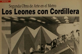 Los leones con cordillera. Segunda obra de arte en el metro