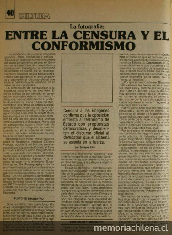 Entre la censura y el conformismo