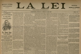 La Lei. Órgano del Partido Radical. Año II, número 588, Santiago de Chile, domigno 3 de mayo de 1896