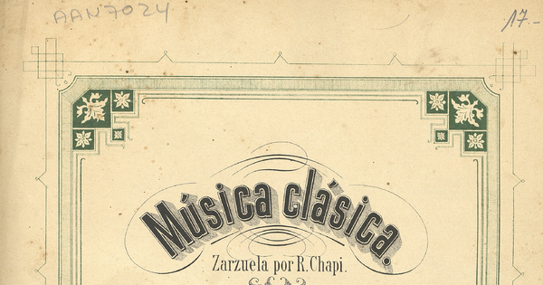 Música clásica : canción del cesante de la zarzuela ; para piano y canto