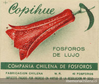 Copihue. Fósforos de lujo