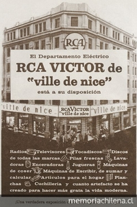 El Departamento eléctrico RCA Victor de "ville de nice" está a su disposición, 1962