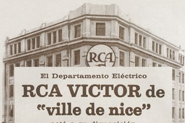 El Departamento eléctrico RCA Victor de "ville de nice" está a su disposición, 1962